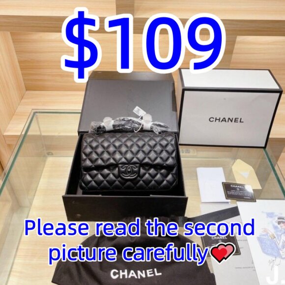 Black Chanel Wallet On Chain Classic Black Lambskin Pristine - Picture 1 of 9